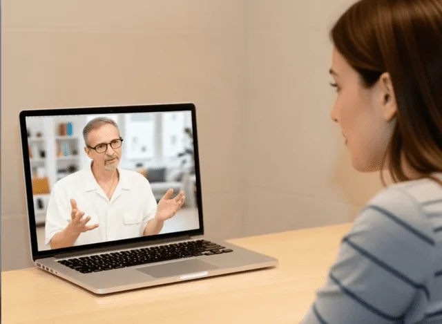 woman using telehealth