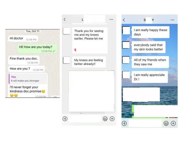 screenshot of patient text message