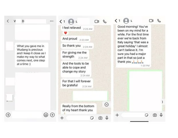 screenshot of patient text message